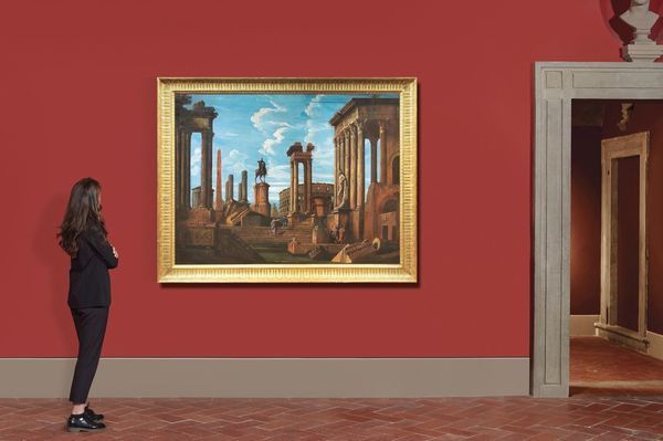 Seguace di Giovanni Paolo Pannini, sec. XVIII  - Asta ARCADE | Dipinti dal XVI al XVIII secolo - Associazione Nazionale - Case d'Asta italiane