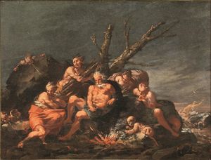 Attribuito a Giovanni Domenico Ferretti  - Asta ARCADE | Dipinti dal XVI al XVIII secolo - Associazione Nazionale - Case d'Asta italiane