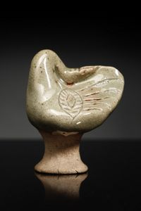 Arte Cinese - Piccola anatra in ceramica celadon Cina, dinastia Song (960-1279)