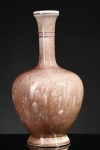Arte Cinese - Vaso con invetriatura peachbloom Cina, dinastia Qing, XIX secolo