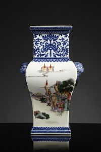 Arte Cinese - Vaso in porcellana famiglia rosa  Cina, dinastia Qing, XIX secolo