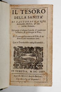 ,Castore Durante - Durante Castore Tesoro della sanit... In Venezia, presso Michelangelo Barboni, 1675