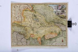,Gianbattista Albrizzi - Carta geografica del Ducato di Mantova. Venezia, seconda met secolo XVIII.