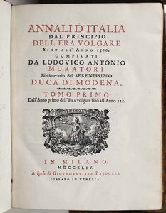 ,Muratori, Ludovico Antonio - Muratori, Ludovico Antonio Annali d'Italia..Milano,Pasquali,1744-1749