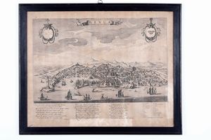 ,Clement de Jonghe - Grande veduta della citt di Genova vista dal mare. Amterdam, seconda met secolo XVII Genua