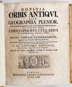 ,Christoph Cellarius - Cellarius Christoph Notitia orbis antiqui sive geographia plenior...Lipsiae, Ex officina libraria Gleditschiana, 1773. Due volumi.