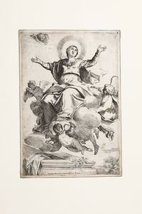 ,Salvator Rosa - Salvator Rosa (Napoli 1615 - Roma 1673) Carlo Maratta, Assunzione della Vergine.