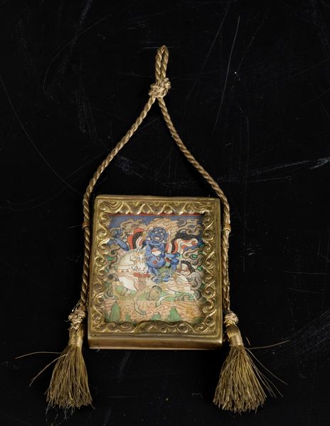 Piccolo pendente contenente dipinto su carta raffigurante divinit, Tibet, XIX secolo  - Asta Arte Orientale | Cambi Time - Associazione Nazionale - Case d'Asta italiane
