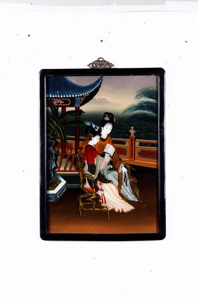 Sei dipinti su vetro raffiguranti scene di vita comune con fanciulle, Cina, Dinastia Qing, XIX secolo  - Asta Arte Orientale | Cambi Time - Associazione Nazionale - Case d'Asta italiane