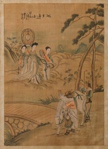 Sette dipinti su carta raffiguranti soggetti diversi, Cina, XX secolo  - Asta Arte Orientale | Cambi Time - Associazione Nazionale - Case d'Asta italiane