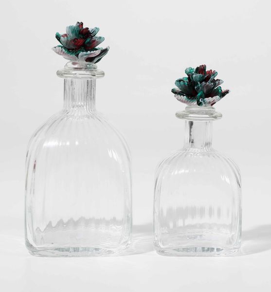 Due Bottiglie<BR>Murano, Carlo Moretti, 1980 circa  - Asta Arredo per la tavola | Cambi Time - Associazione Nazionale - Case d'Asta italiane