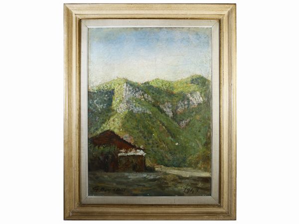 ,GUIDO BORGIANNI : Paesaggio 1947  - Asta Arte Moderna e Contemporanea - Associazione Nazionale - Case d'Asta italiane
