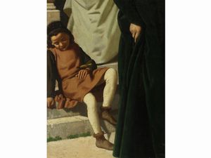 ,Raffaello Sorbi : Dante che incontra Beatrice 1863  - Asta Arte Moderna e Contemporanea - Associazione Nazionale - Case d'Asta italiane