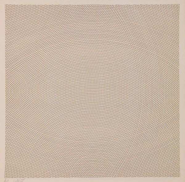 ,Sol Lewitt : Blue grid, red circle, yellow arcs from 4 sides and black arcs for corners  - Asta Stampe e multipli | Cambi Time - Associazione Nazionale - Case d'Asta italiane