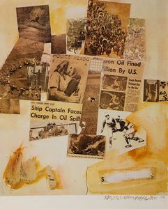 ,Robert Rauschenberg - Untitled (Ship Captain faces charge in oil spill)