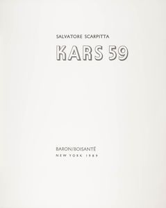 ,Salvatore Scarpitta : Kars 59, 1989  - Asta Stampe e multipli | Cambi Time - Associazione Nazionale - Case d'Asta italiane