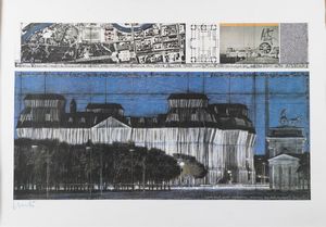 ,Christo : Wrapped Reichstag, Project for Berlin  - Asta Stampe e multipli | Cambi Time - Associazione Nazionale - Case d'Asta italiane