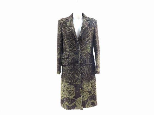 Cappotto in lana marrone e verde,  Etro  - Asta Fashion Vintage e Bijoux / Un guardaroba maschile - Associazione Nazionale - Case d'Asta italiane