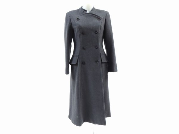 Cappotto in lana antracite, Miu Miu  - Asta Fashion Vintage e Bijoux / Un guardaroba maschile - Associazione Nazionale - Case d'Asta italiane