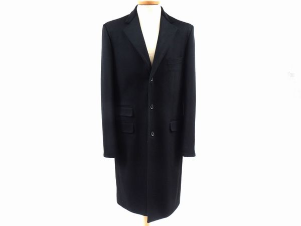 Cappotto in pura lana nera, John Richmond  - Asta Fashion Vintage e Bijoux / Un guardaroba maschile - Associazione Nazionale - Case d'Asta italiane