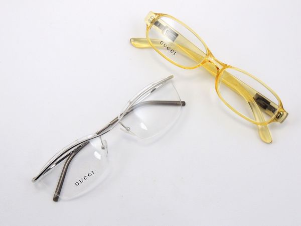 Due montature per occhiali, Gucci  - Asta Fashion Vintage e Bijoux / Un guardaroba maschile - Associazione Nazionale - Case d'Asta italiane