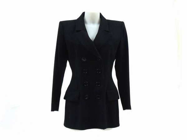 Giacca in lana nera, Yves Saint Laurent  - Asta Fashion Vintage e Bijoux / Un guardaroba maschile - Associazione Nazionale - Case d'Asta italiane