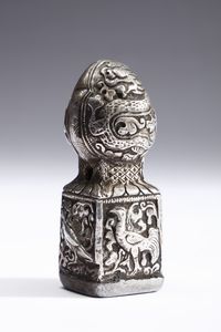 Arte Himalayana - Timbro in argentoTibet, XVIII-XIX secolo