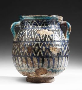Arte Islamica - Giara in ceramica Probabilmente Marocco, XIX secolo