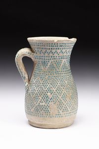 Arte Islamica - Bricco in ceramica con decorazione astratta Asia centrale o Marocco, XVIII secolo (?)