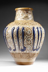 Arte Islamica - Grande e raro vaso Cantagalli in stile KashanItalia, Firenze, XIX secolo