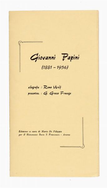CORRADO GOVONI : Poesie scelte.  - Asta Libri, autografi e manoscritti - Associazione Nazionale - Case d'Asta italiane