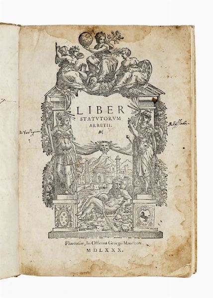 Liber Statutorum Arretii.  - Asta Libri, autografi e manoscritti - Associazione Nazionale - Case d'Asta italiane