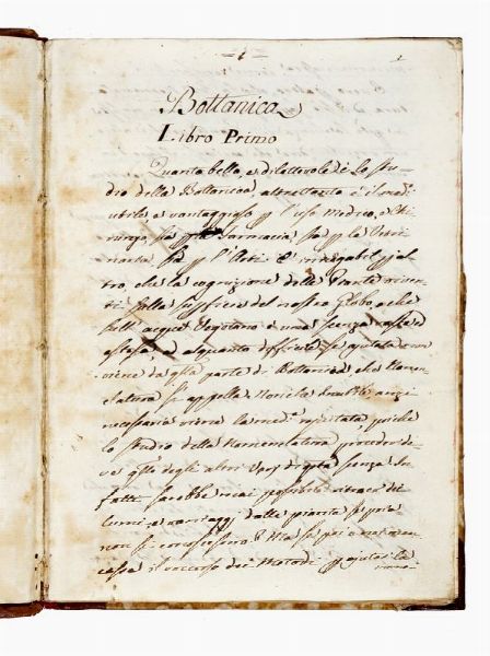 BIAGIO BARTALINI : Trattato di botanica.  - Asta Libri, autografi e manoscritti - Associazione Nazionale - Case d'Asta italiane