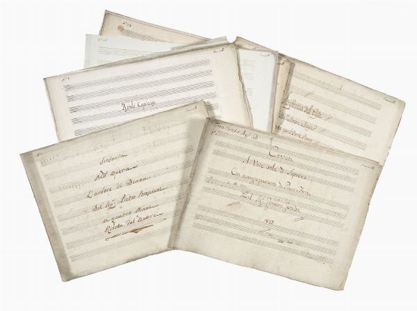 Raccolta di 25 tra manoscritti ed edizioni musicali.  - Asta Libri, autografi e manoscritti - Associazione Nazionale - Case d'Asta italiane