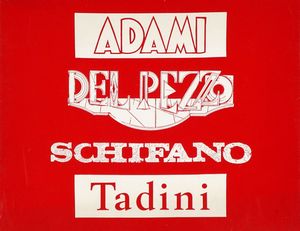 Valerio Adami - Studio Marconi primo invito: Adami, Del Pezzo, Schifano, Tadini.