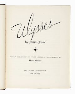 JAMES JOYCE - Ulysses [...] with an introduction by Stuart Gilbert and illustrations by Henri Matisse.