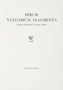 Francesco Petrarca - Rerum vulgarium fragmenta.