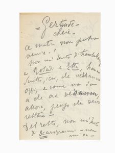 ELEONORA DUSE - 2 lettere autografe siglate inviate a Gertrude von Huegelal.
