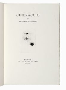 LEONARDO SINISGALLI : Cineraccio.  - Asta Libri, autografi e manoscritti - Associazione Nazionale - Case d'Asta italiane