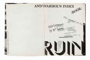 Andy Warhol : Andy Warhol's index (book).  - Asta Libri, autografi e manoscritti - Associazione Nazionale - Case d'Asta italiane