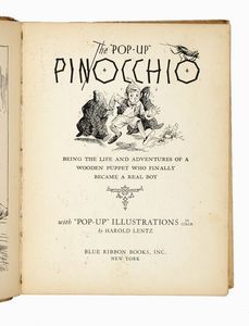 CARLO COLLODI - The Pop-Up Pinocchio [...] with pop-up illustrations in color by Harold Lentz.