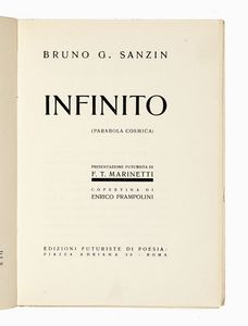 BRUNO GIORDANO SANZIN : Infinito.  - Asta Libri, autografi e manoscritti - Associazione Nazionale - Case d'Asta italiane