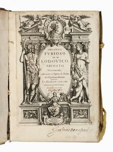 Ludovico Ariosto - Orlando furioso [...] nuovamente adornato di figure di rame da Girolamo Porro padovano.