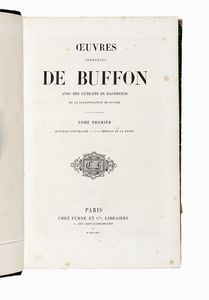 GEORGES LOUIS BUFFON - Oeuvres completes [?] avec des extraits de Daubenton et la classification de Cuvier [...]. Tome premier (-sixime).