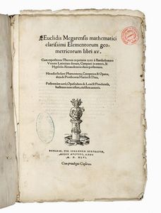 EUCLIDES - Elementorum geometricorum libri XV.
