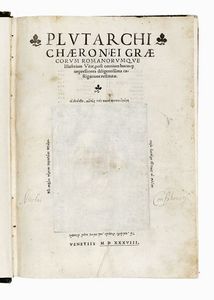 PLUTARCHUS - Graecorum Romanorumque illustrium vitae...