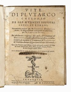 PLUTARCHUS : De placitis philosophorum libri V.  - Asta Libri, autografi e manoscritti - Associazione Nazionale - Case d'Asta italiane