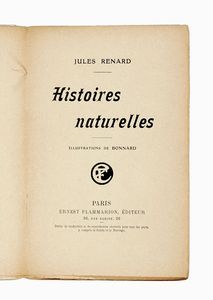 JULES RENARD - Histoires naturelles. Illustrations de Pierre Bonnard.