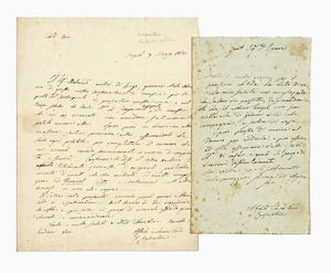 GIROLAMO CRESCENTINI - Lettera autografa firmata inviata a Luigi Cherubini.