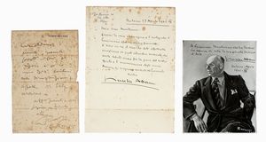 Giacomo Puccini - Lettera autografa firmata inviata a Giuseppe Adami.
